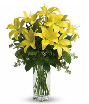 yellow lilies bouquet 