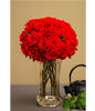 Two Dozen Red Roses With a Vase