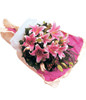 6 Pink Lily, Hypericum, Veronica, Bupleurum, Salal
