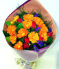 10 Orange Gerbera Daisies, 5 Red Roses
