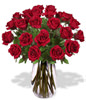 24 Red Roses With a Vase