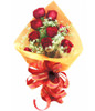 9 Red roses with baby's breath
