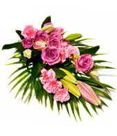 Assorted Purple & Pink Flowers With Greens 