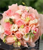 Sweet Pink Roses And White Alstromeria Hand Bouquet