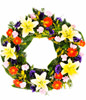Funeral Wreath Of Lilies,gerberas & More 