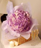 99 stalks purple and white roses hand bouquet 