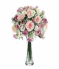 Pink Roses, Carnations and fillers in a Vase
