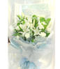 12 white roses and lilies