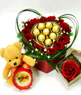 15 Roses,Cholocates,Bear,Gift box included