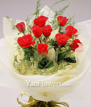 9 Red roses