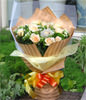 11 Champagne roses with A class