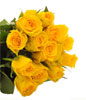 Bouquet of 12 Yellow Roses