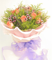 9 pink roses