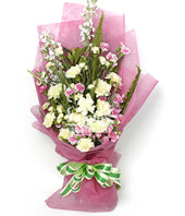 12 yellow carnations