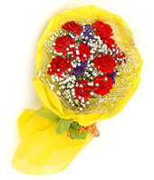 9 red carnations