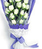 15 white roses