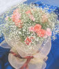 11 pink roses,11 pink carnations