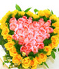 Red Rose, yellow roses,a total of 66 roses