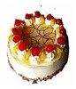 Pineapple cake with cherries on top