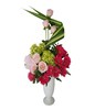 Pink Roses, Hydrangea, Gerberas, and Fillers in Ceramic Vase