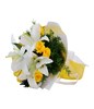 Bouquet of White lily and Yellow roses