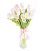 20 Pink Tulips in a Vase