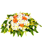 Roses With White Daisy And Greens 