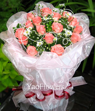 16 Pink roses