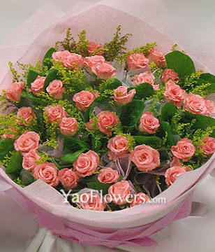 36 Pink roses