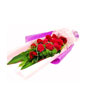 6 Stalks Red Carnations With 6 Stalks Red Roses 