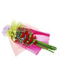 12 Red Carnations in a Bouquet
