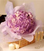 99 stalks purple and white roses hand bouquet 