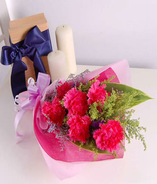 bright pink carnations