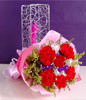 6 red carnations