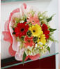6 mixed gerberas