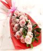 15 pink roses 