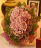 lavender roses and baby's breath