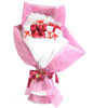15 Red Roses & 7 Teddy bear with Feather in a bouquet 