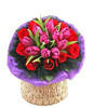 10 pink tulips and 10 red roses