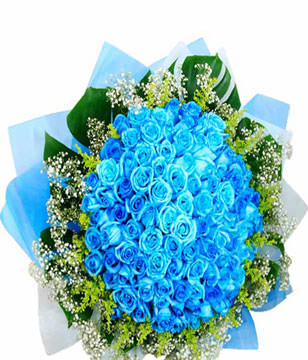 99 Blue Roses Bouquet