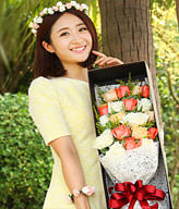 19 Mix-Color Roses with gift box
