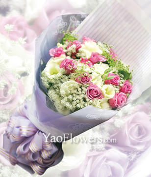 12 Pink roses