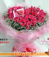 99 Roses,hearted-shape package