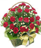 Red carnation 36, the serissa fetida is plentiful, the green leaf is plentiful，Basket included