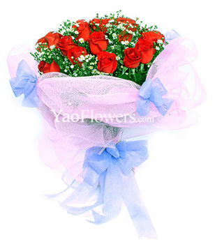 19 red roses