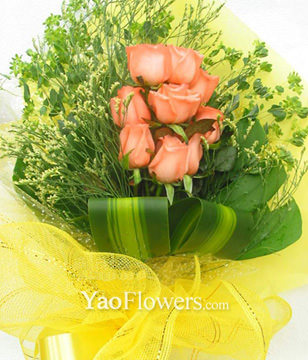 9 pink roses