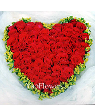 66 Red Roses with KIM leaf