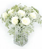 11 White(light yellow) roses