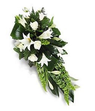 Spray of funeral flowers