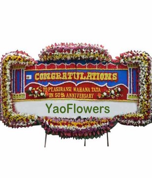 Board of Flower for Congratualtion. Size 4mx1.5m